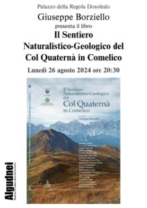 locandina del libro Il Sentiero Naturalistico-Geologico del Col Quaternà in Comelico