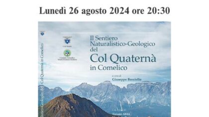 locandina del libro Il Sentiero Naturalistico-Geologico del Col Quaternà in Comelico